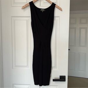 Ribbed Black Sleeveless Dress